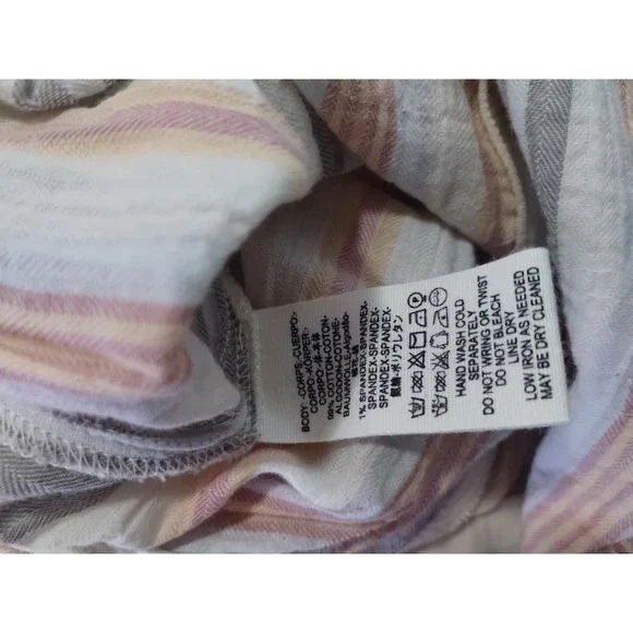 Free People Blaire Pull-On Pant Wide Legs Women's M Striped Boho - Picture 10 of 10